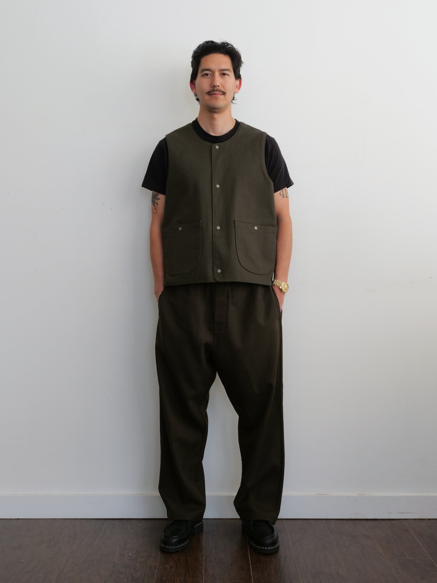 two-way vest - jalapeño/nori