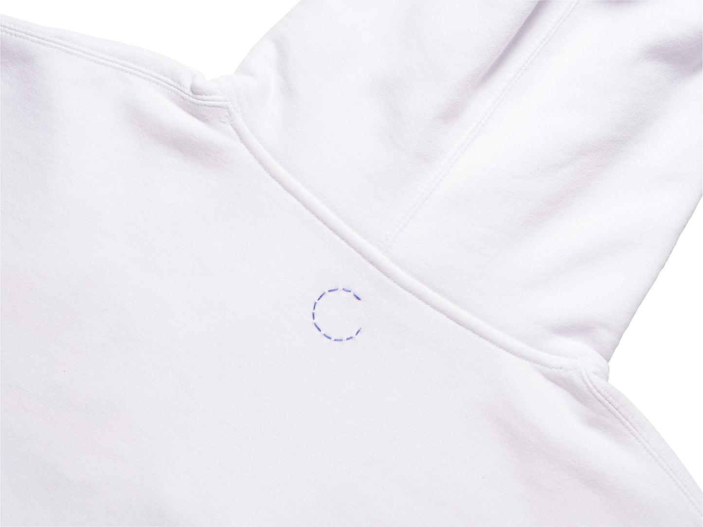 hand embroidered hoodie - white