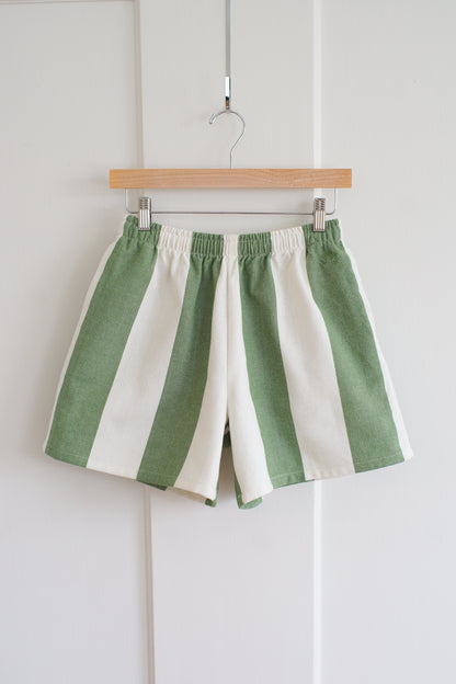 green striped shorts - s