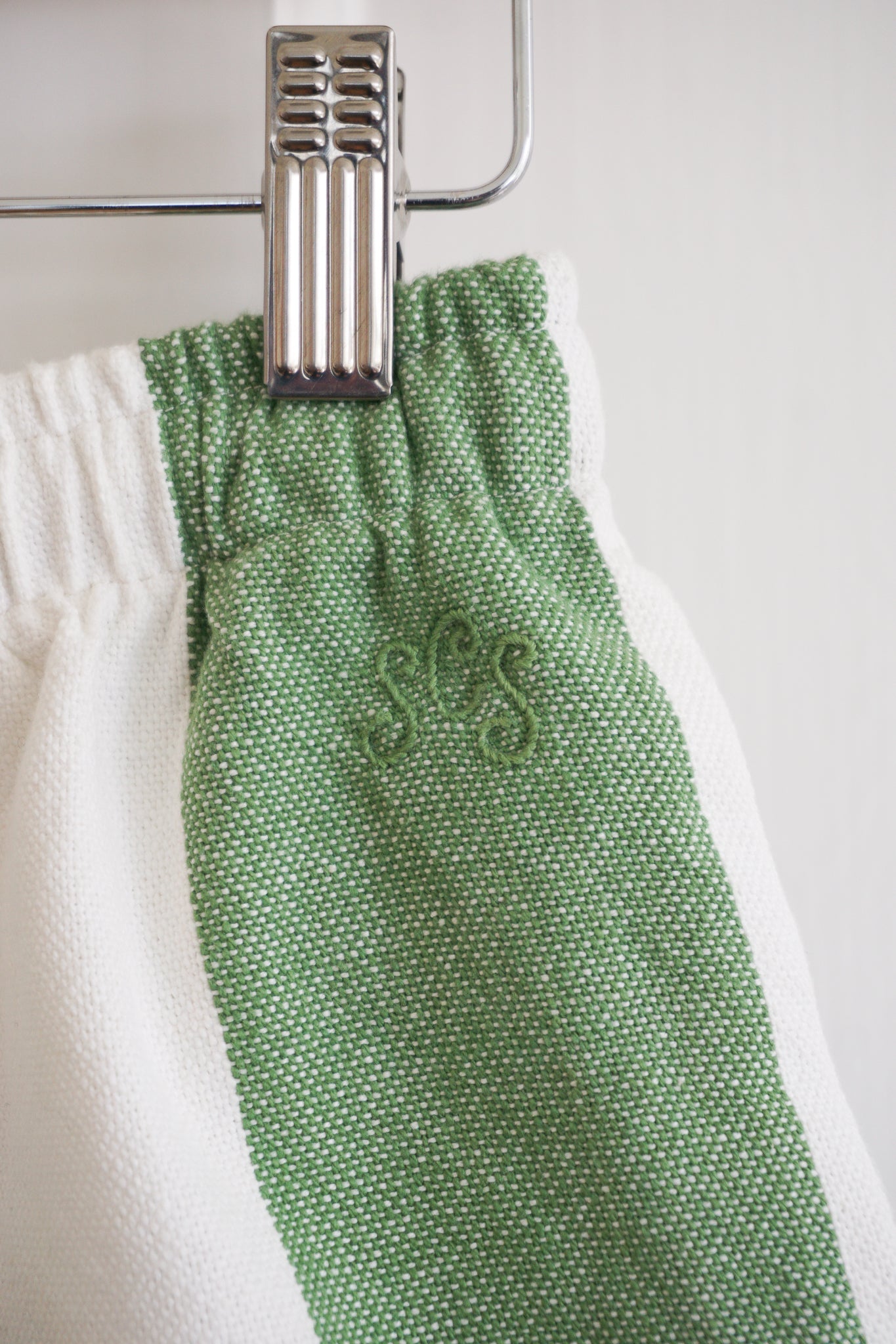 green striped shorts - s