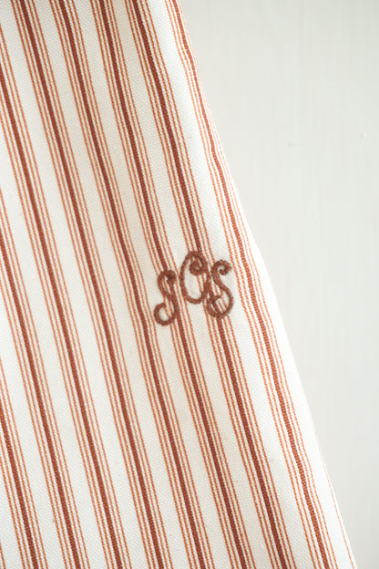 burnt orange striped shorts - m