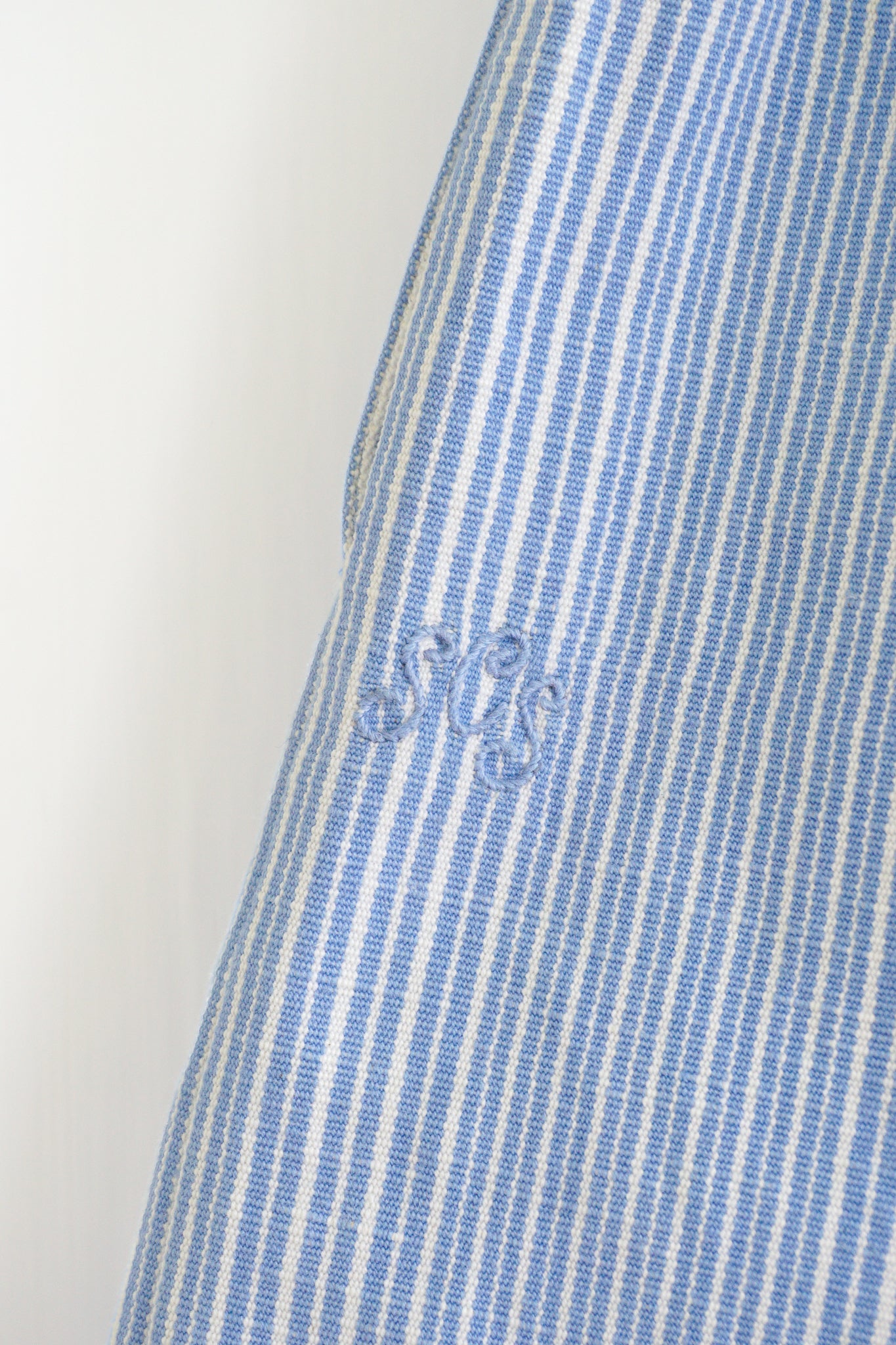 baby blue striped shorts - m