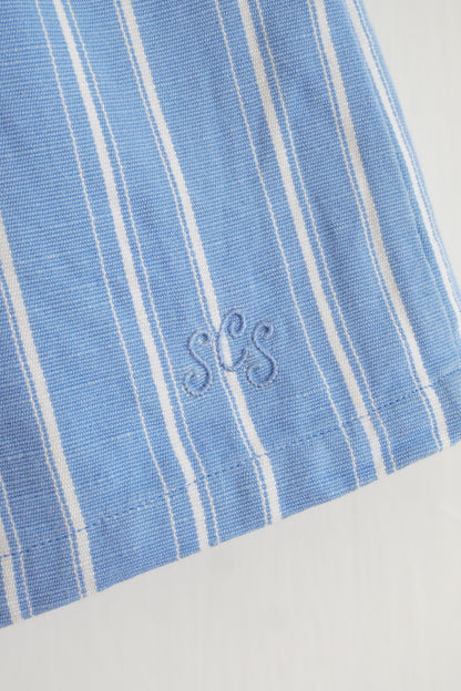 baby blue striped shorts - l