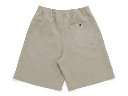 linen big shorts - oatmeal