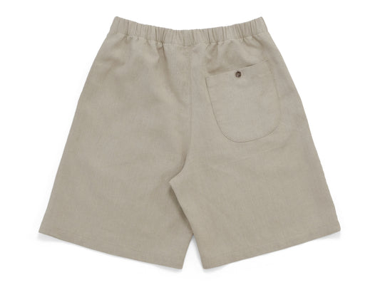 linen big shorts - oatmeal