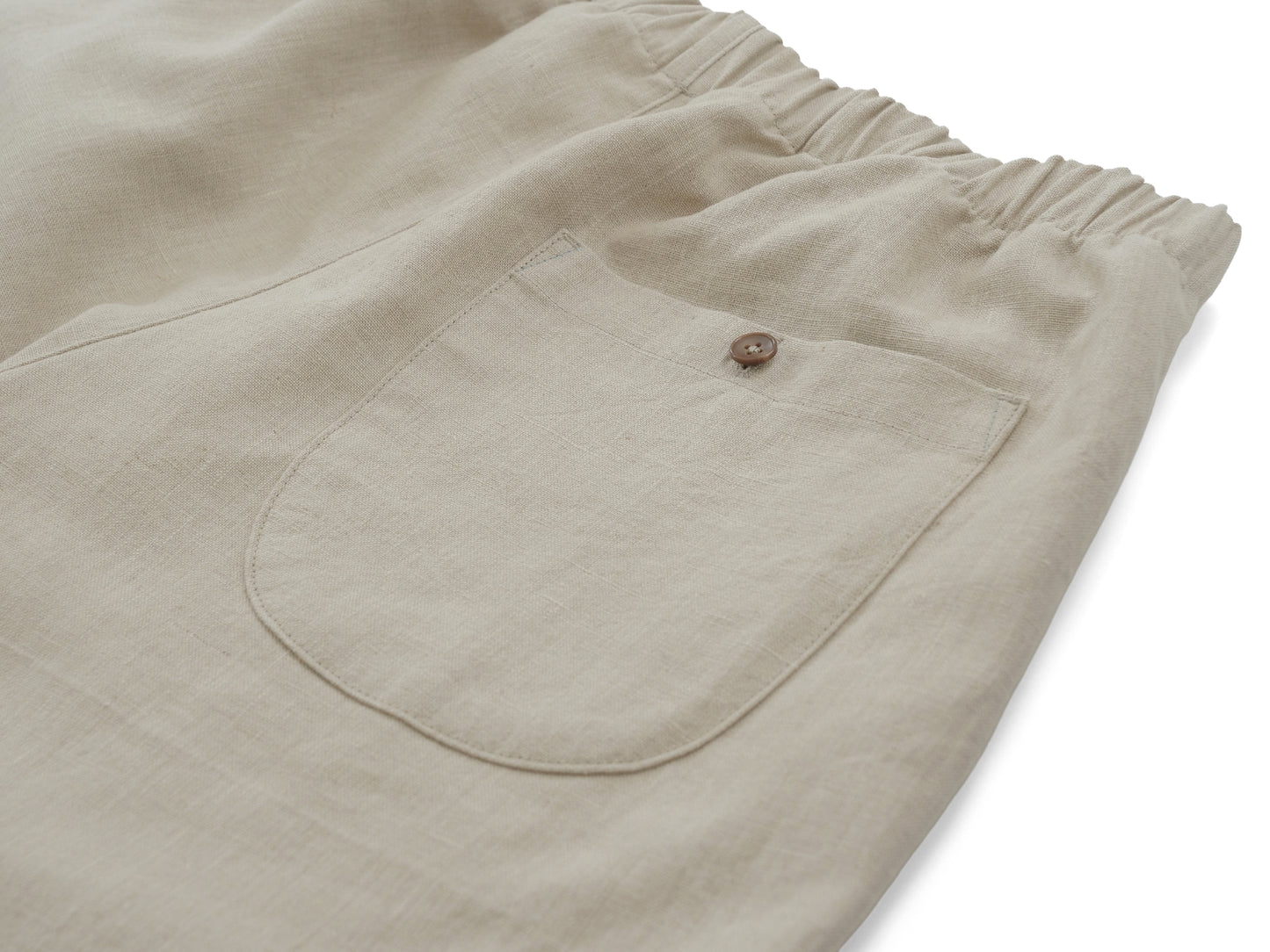 linen big shorts - oatmeal