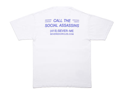 social assassins t-shirt - white