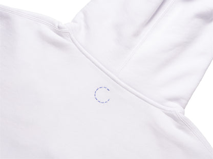 hand embroidered hoodie - white