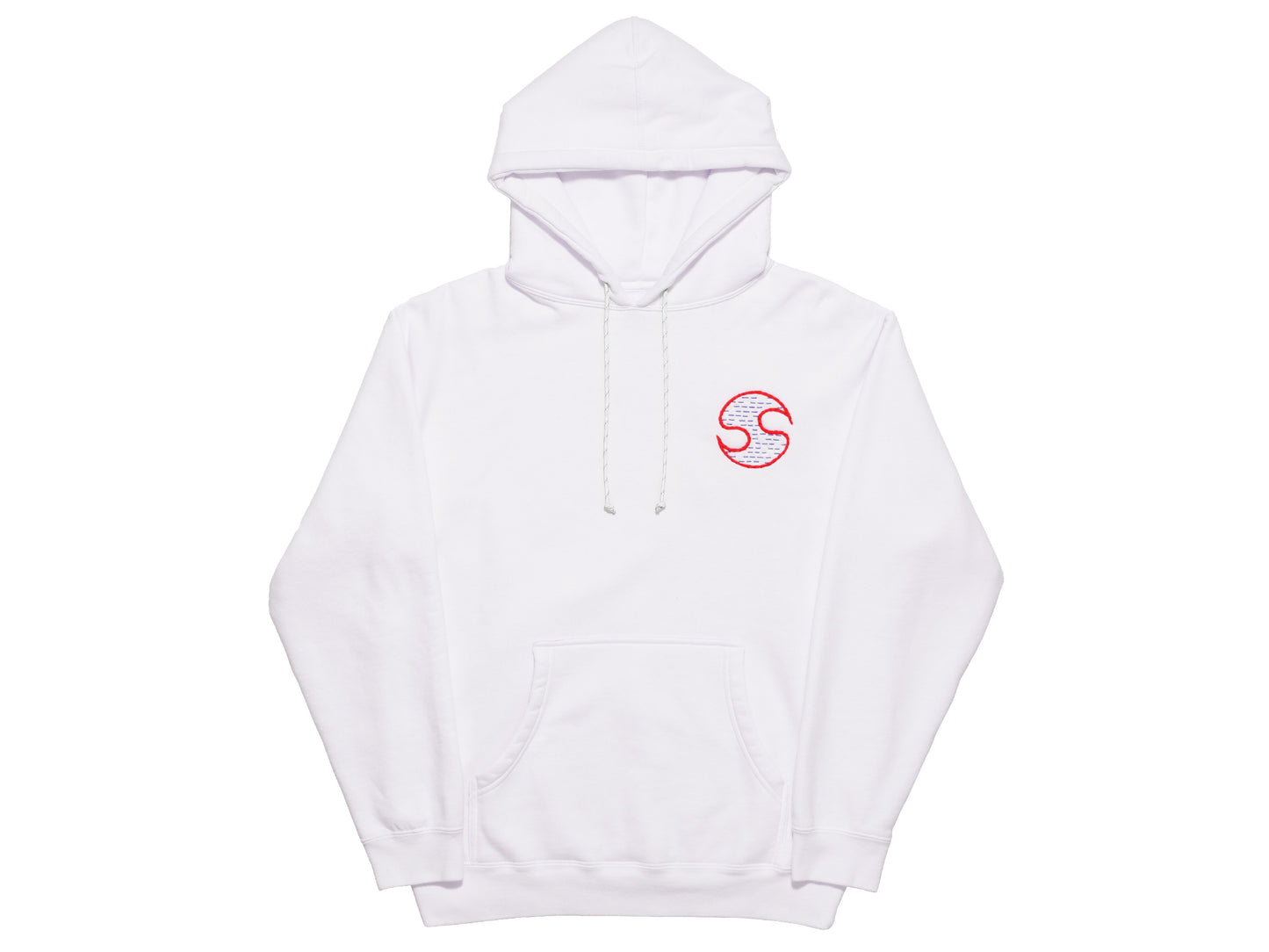 hand embroidered hoodie - white