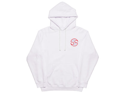 hand embroidered hoodie - white