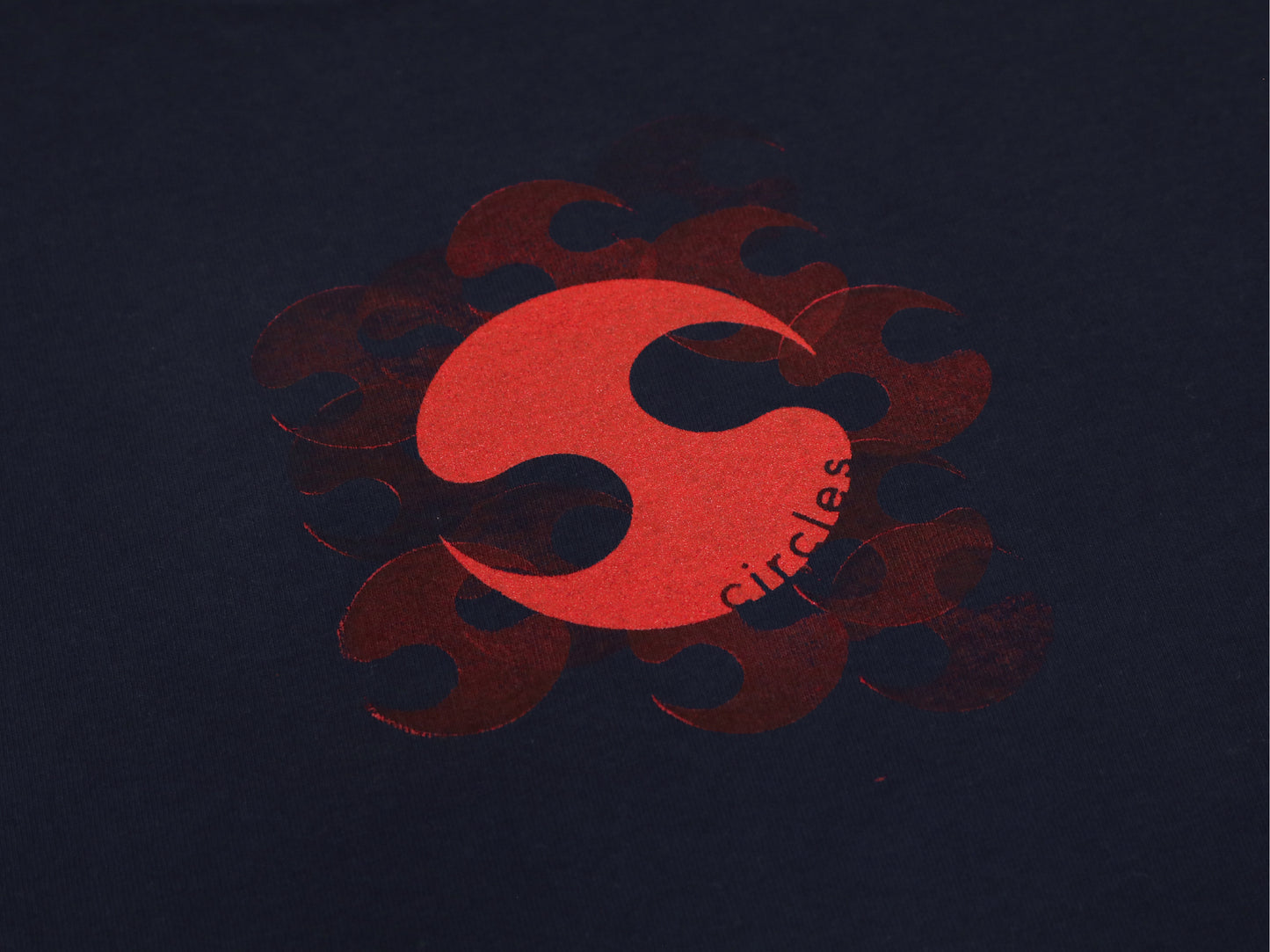 hand stamped shirt - navy