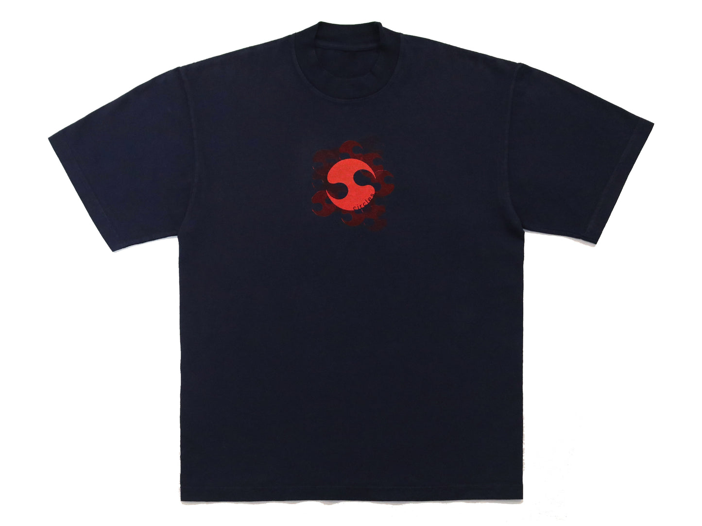 hand stamped shirt - navy